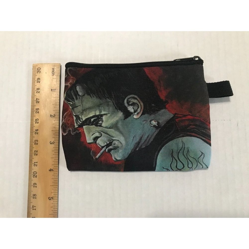 Gothic Frankenstein Monster Change Purse Makeup Bag Universal Monsters - Picture 5 of 6